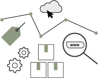Ilustraciones representativas de un ecommerce